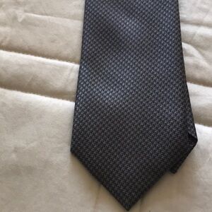 Dkny Black and Gray Tie with Textured Pattern
